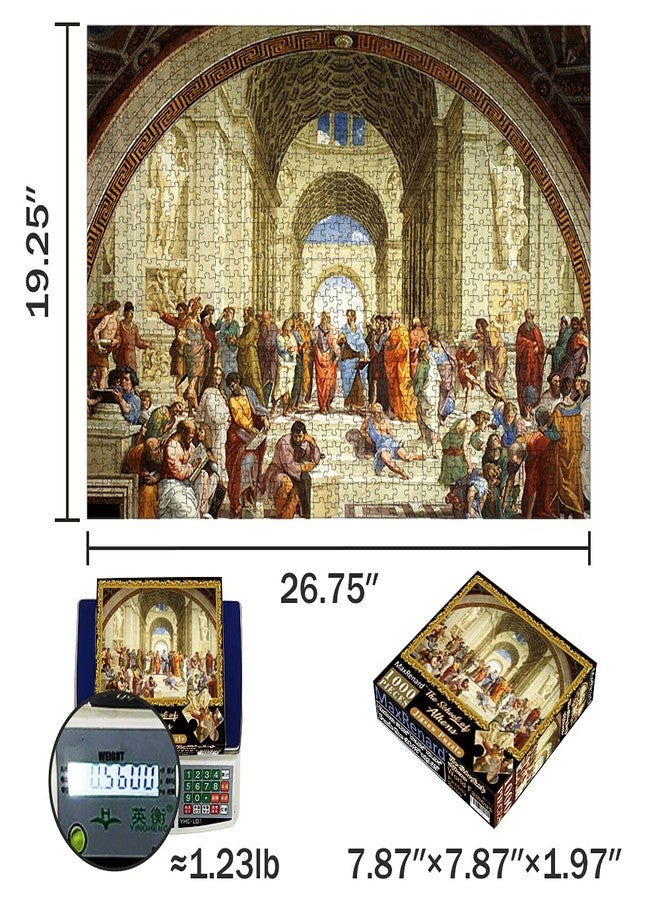 MaxRenard Fine Art Famous Oil Painting Jigsaw Puzzle 1000 Pieces The School of Athens Raphael Puzzle for Adult Museum Collection Home Decoration Family Game Gift - Image 2